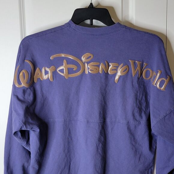 Disney World 50th Anniversary Sz Md Spirit Jersey Sweatshirt Purple Puff Print - Picture 4 of 10